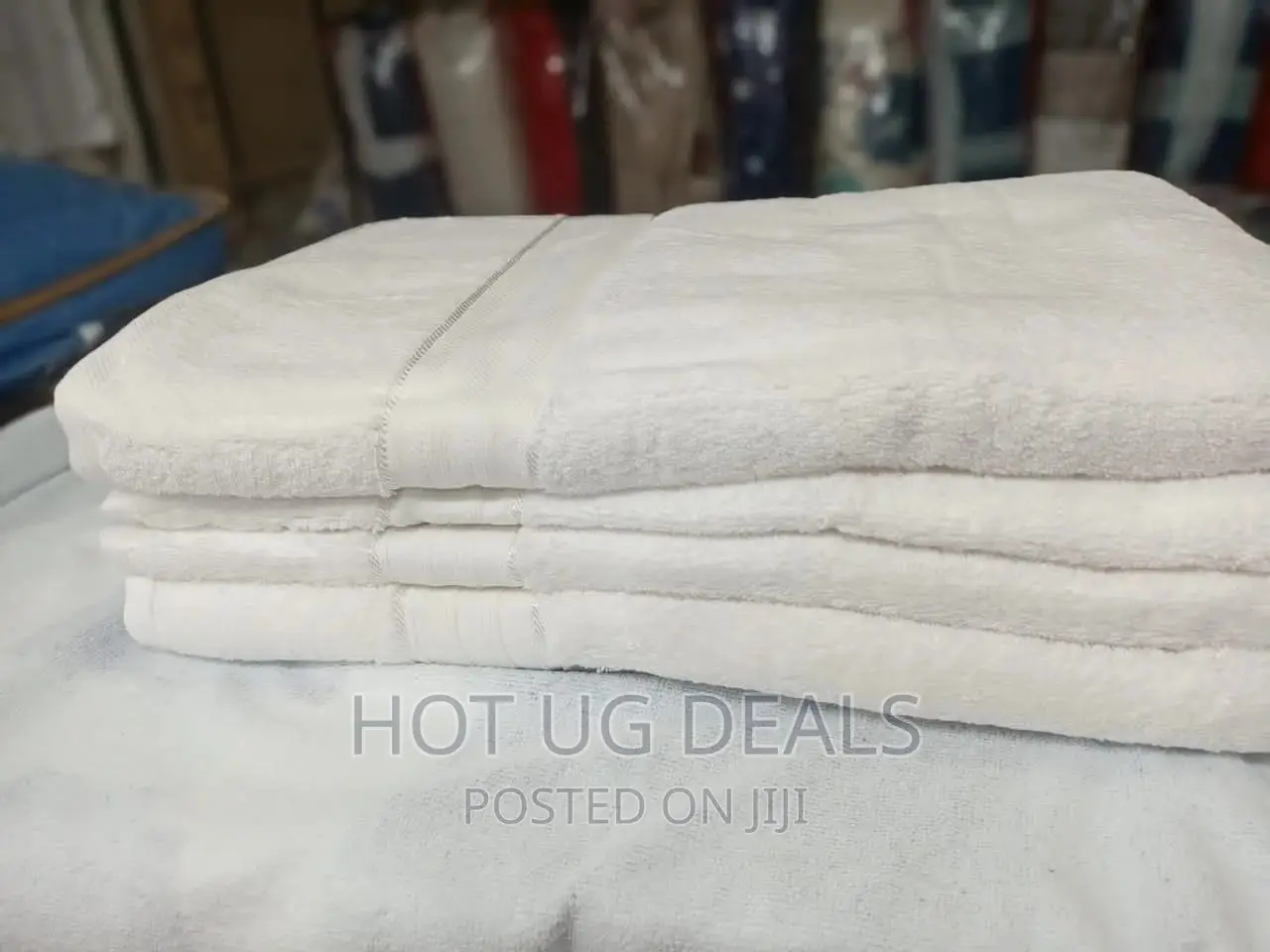 100x 150cm Large Bath Towel Cotton - White