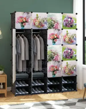 4 Colums Wardrobe Plus Shoe Rack