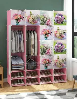 4 Colums Wardrobe Plus Shoe Rack