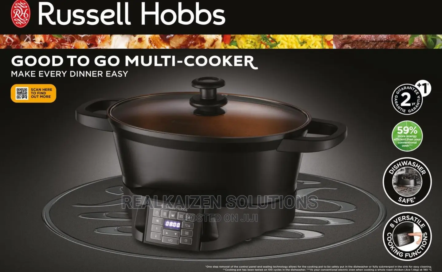 UK RUSSELL HOBBS Good-to-Go 8 Function Multicooker 750w