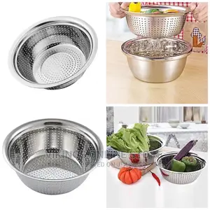 32cm Rice, Vegetable Washing Strainer/Colander- Silver