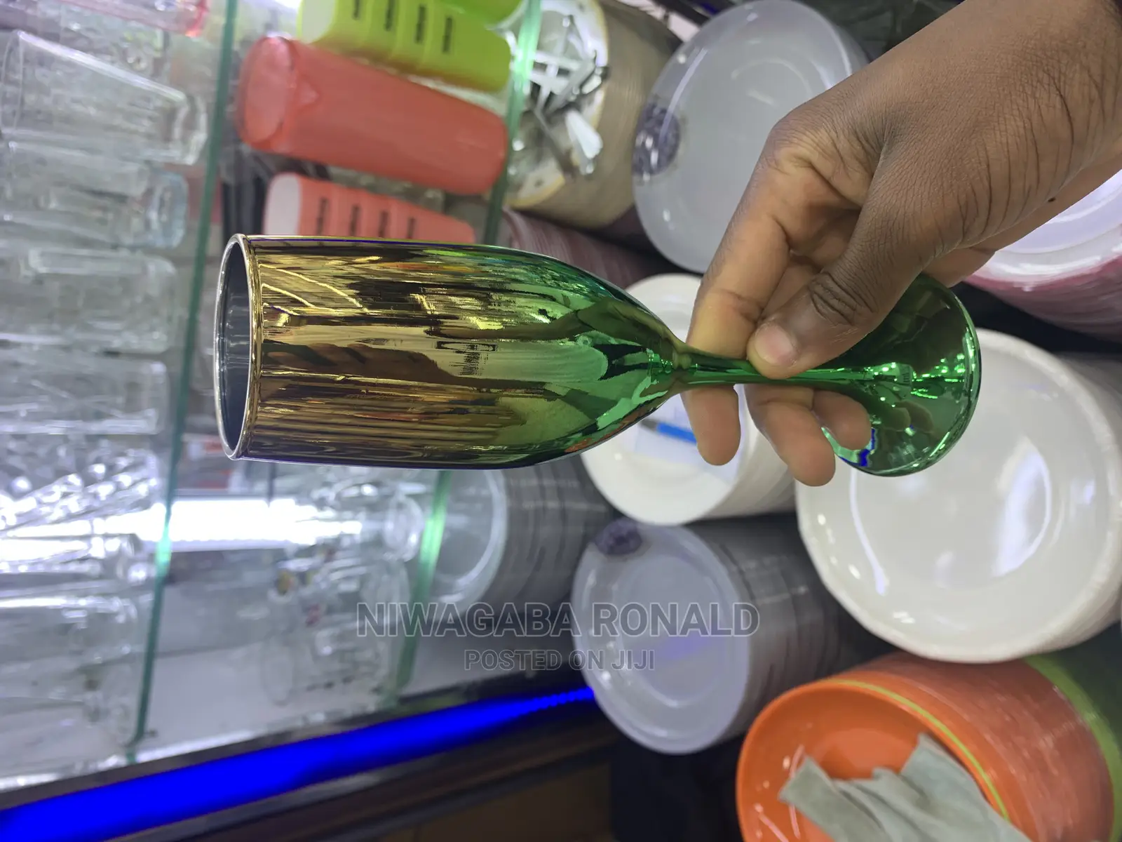 Classic Goldlike Wine Glasses