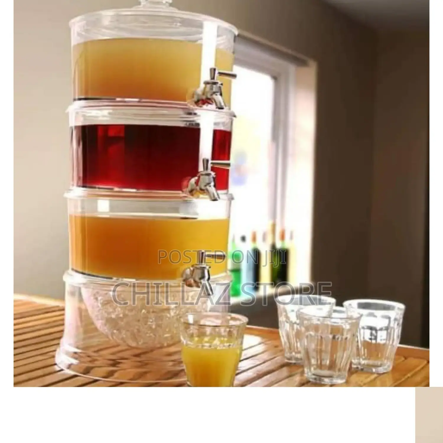 Acrylic 3tier Drink Dispenser.