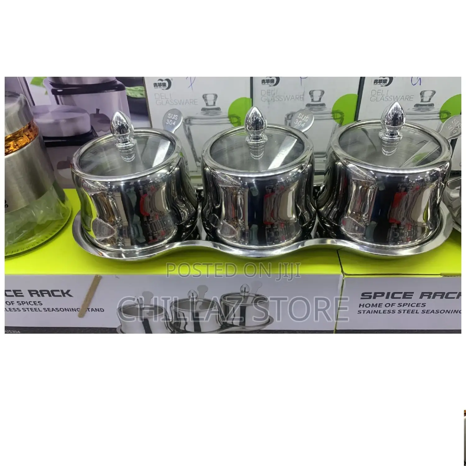 Stainless Steel 4in1 Sugar Bowl.