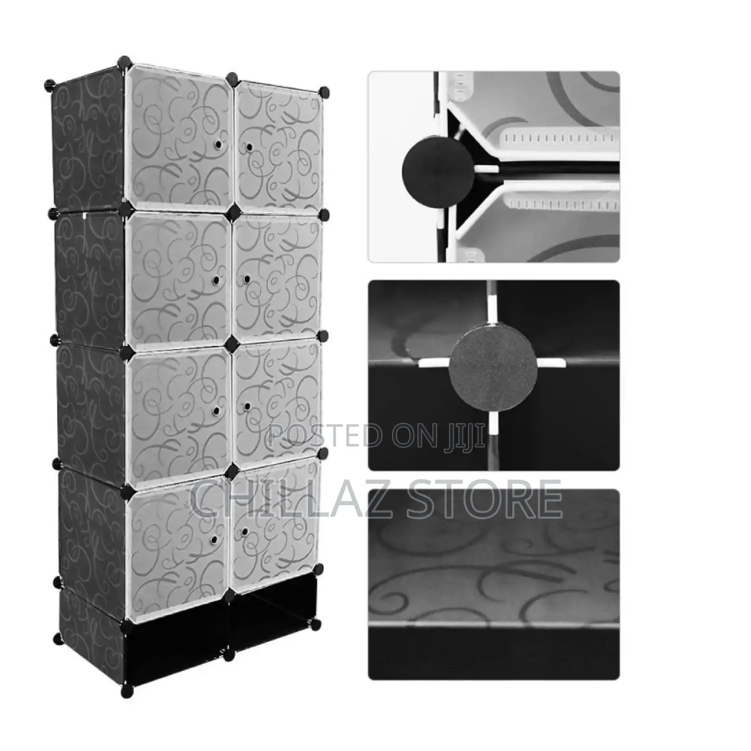 2column Plastic Wardrobe With Shoe Rack.
