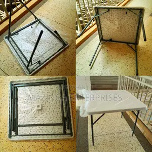1.2x1.2meters Square Folding Plastic Table(Aluminium Legs)
