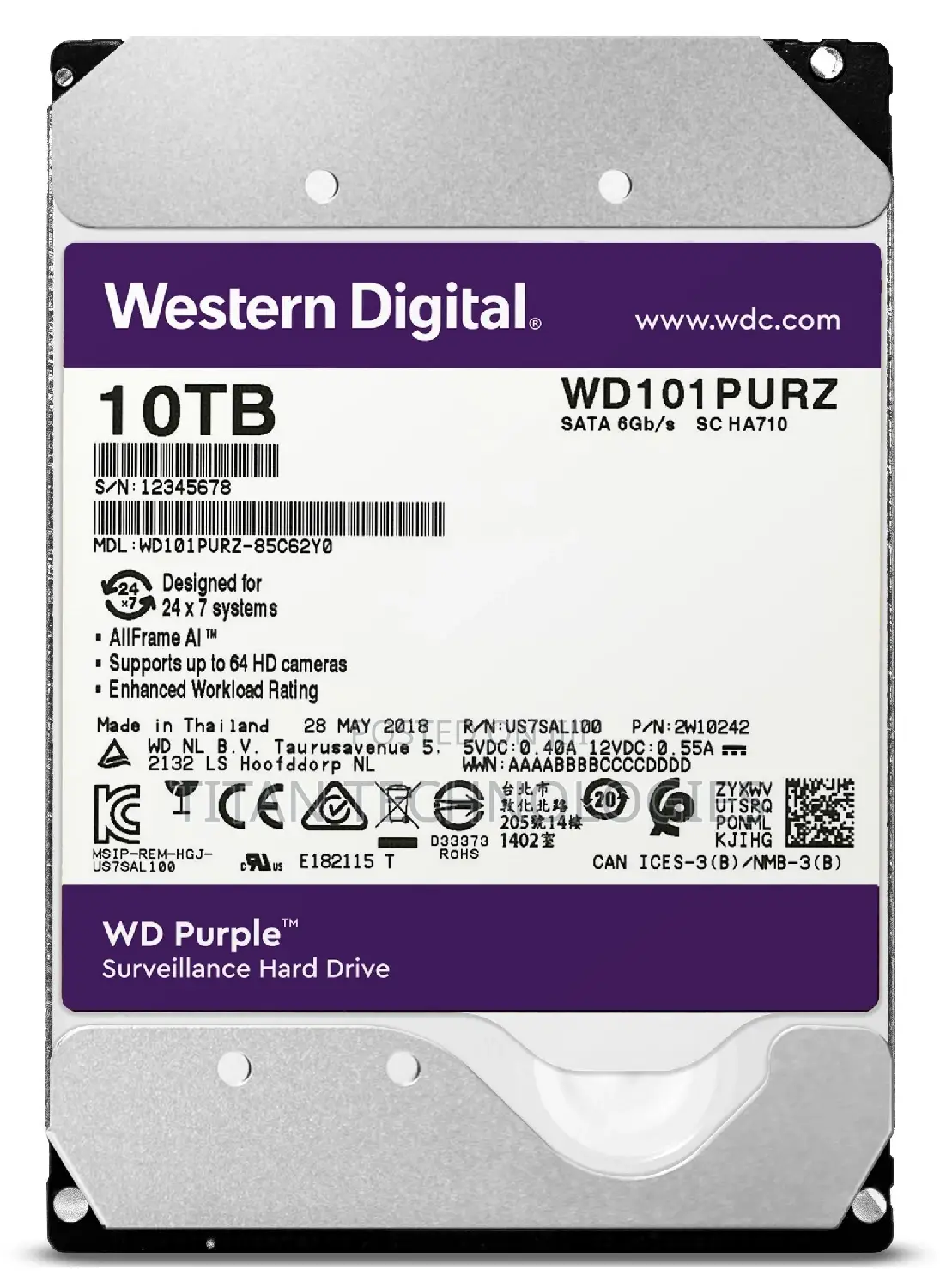 10tb Surveillance Western Digital Harddisk