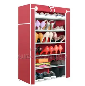 6 Square Non Woven Shoe Rack