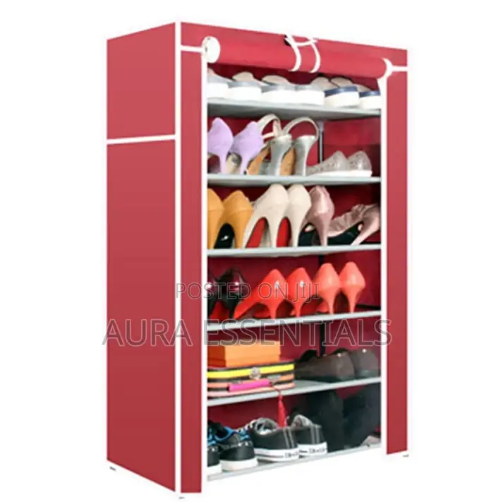 6 Square Non Woven Shoe Rack