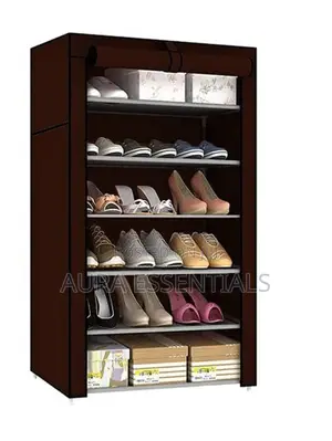 6 Square Non Woven Shoe Rack
