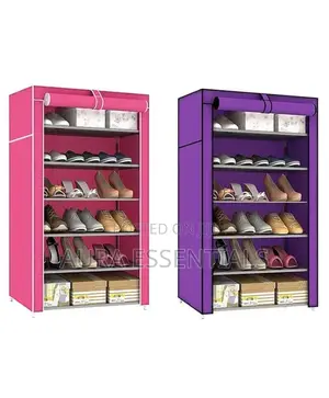 6 Square Non Woven Shoe Rack