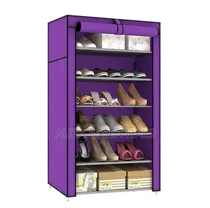6 Square Non Woven Shoe Rack