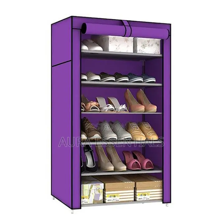 6 Square Non Woven Shoe Rack