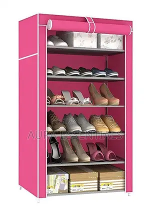 6 Square Non Woven Shoe Rack