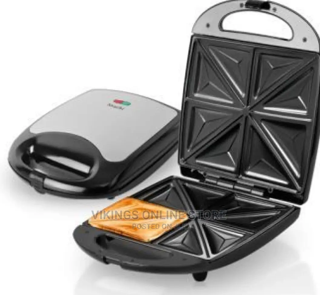 Saachi 4 Slice Sandwich Maker Toaster, Grill- Black
