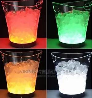5L Led Ice Bucket Color Changing Plastic Wine Ice Bucket