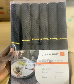 Black Table Place Mat
