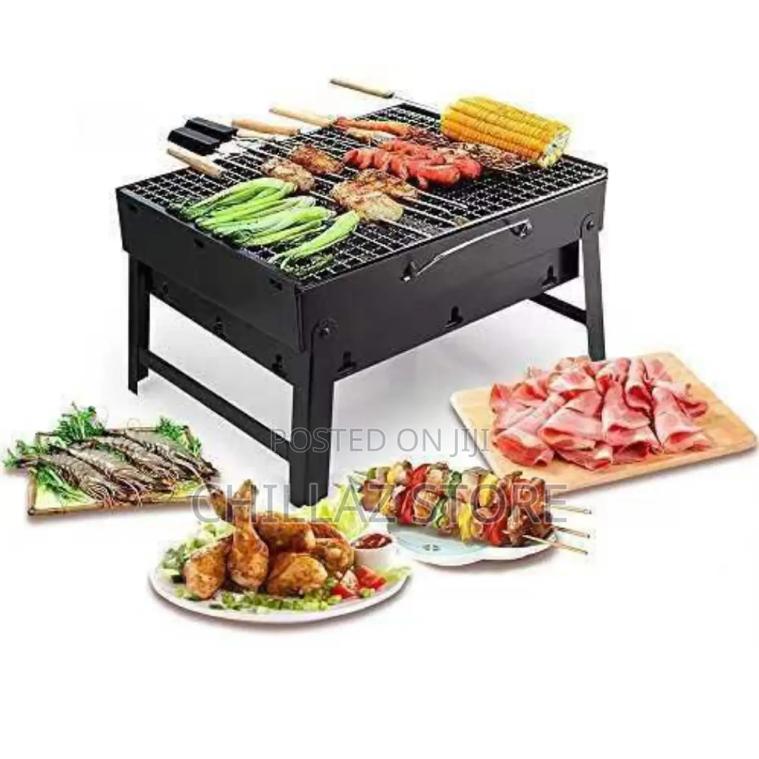 Foldable Portable BBQ Charcoal Grill.