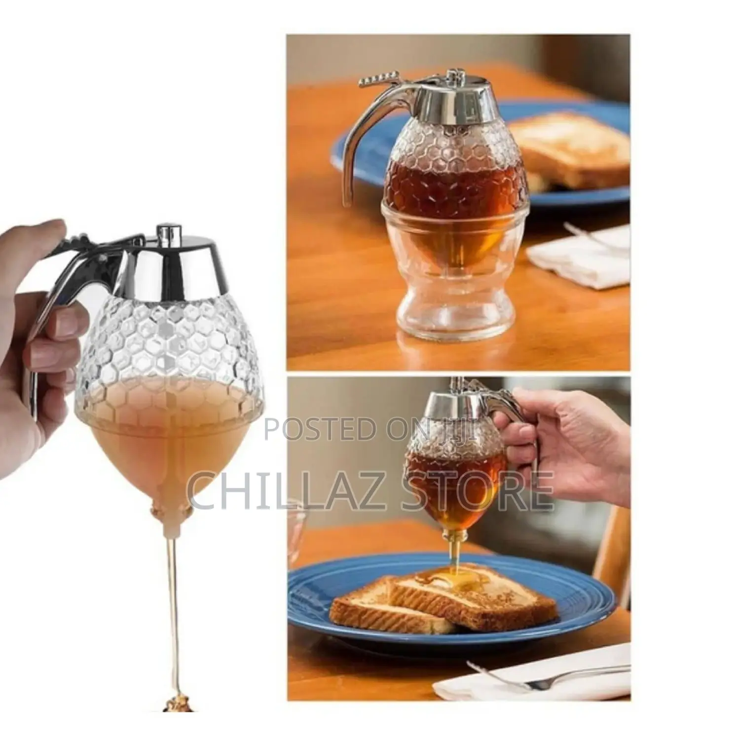Honey Glass Dispenser.