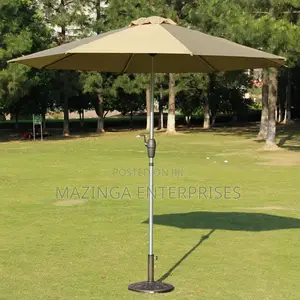 2.7mtrs Centre Base Round Umbrella (White,Khaki,Maron,Green)