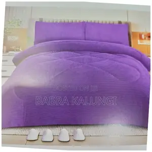 8pcs Coral Velvet Duvet Set_purple