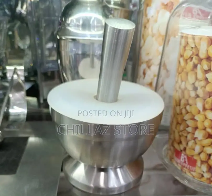 Stainless Steel Mortar and Pestle.