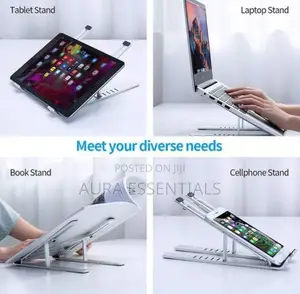 Foldable 6 Adjustable Heights Laptop Stand