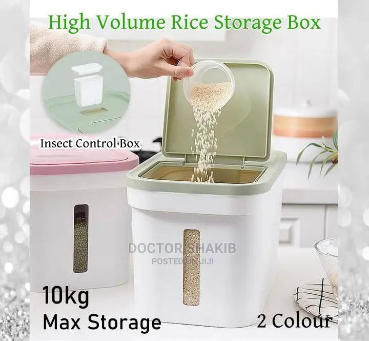 10kg Kitchen Rice Fruit Storage Box Bucket