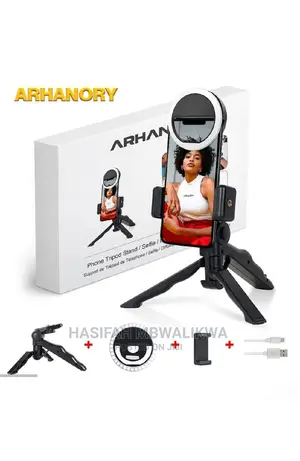 Arhanory Tripod Stand With LED Phone Ringlight