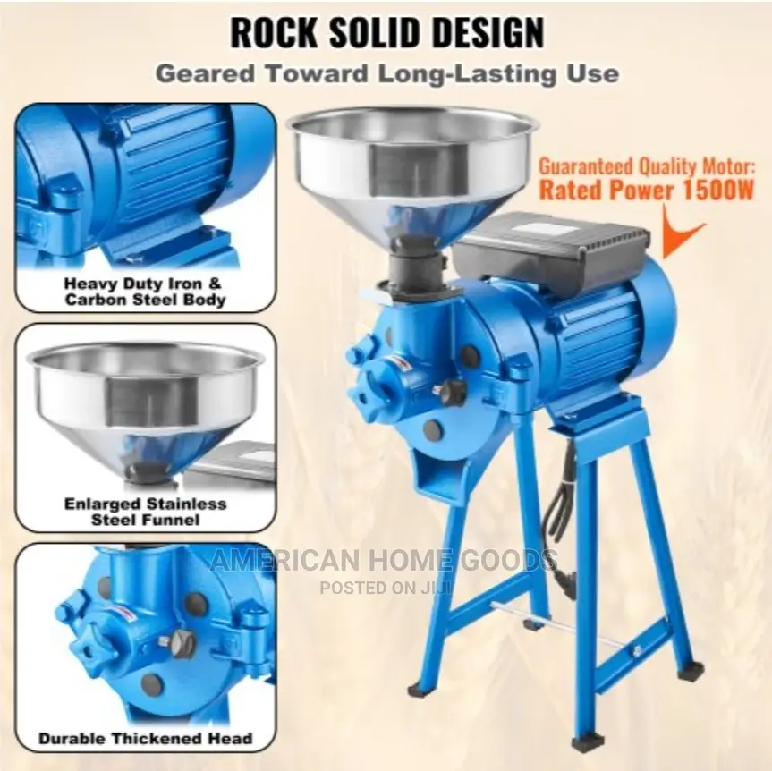 Vevor Electric Grain Mill Grinder, Corn Mill W/Funnel, New