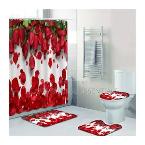 Toilet Sitter With Shower Curtain