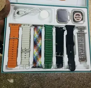 Digital Smart Watch With 7 Straps, Protector, Bluetooth