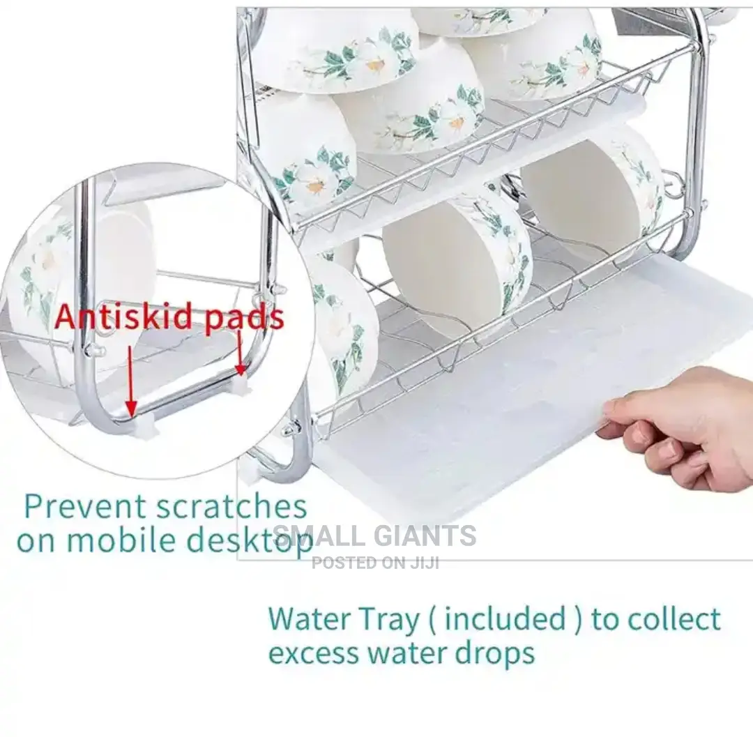 Generic 3 Tier Stainless Steel Dish Rack