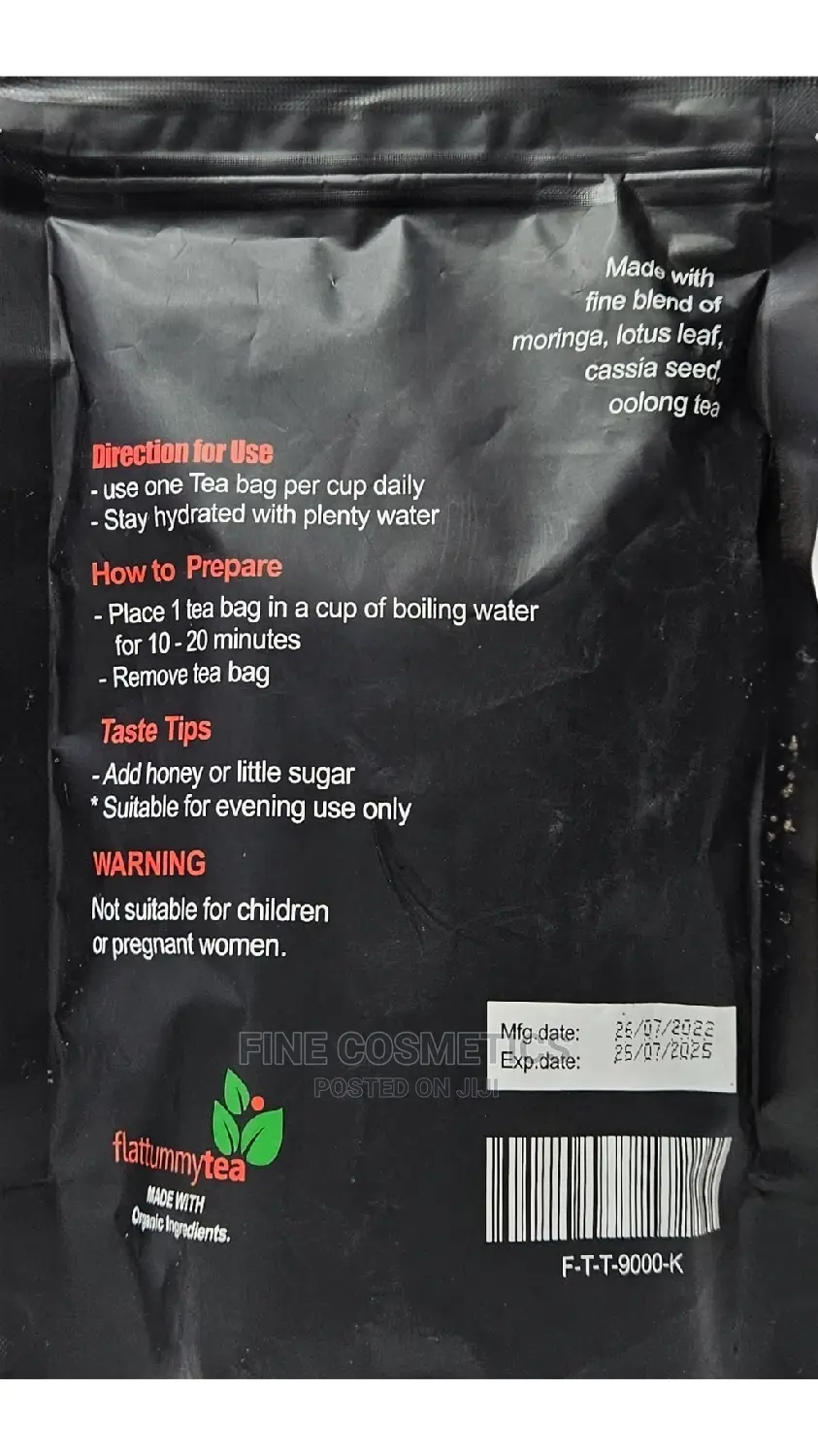 Flat Tummy Tea Sliming Weight Loss Tea Bags