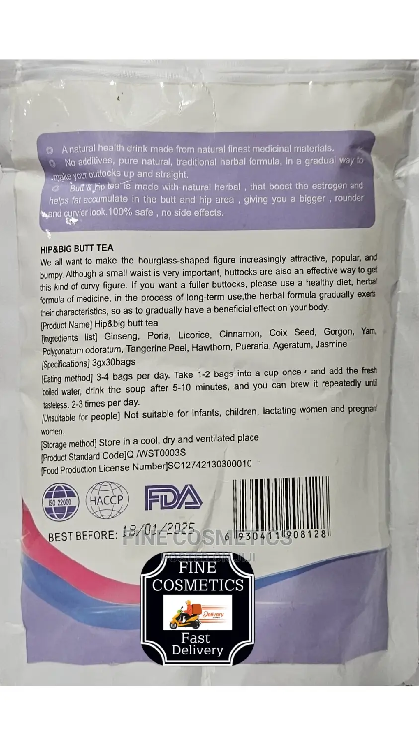 Hip and Big Buttocks Enlargement Tea.