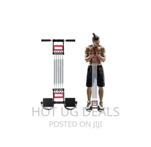 Chest Expander+Tummy Trimmer+Hand Grip 3in1 Equipment-Black