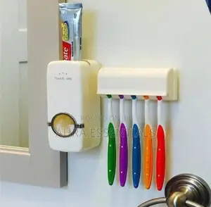 Touch Me Toothpaste Dispenser and Toothbrush Holder