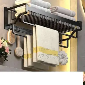 Wall Mounted Modern Bathroom Towel Holder Rack.