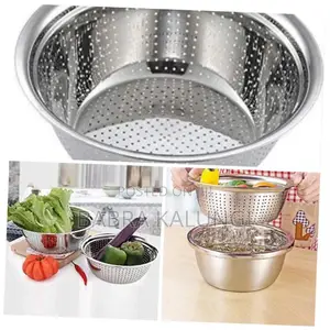 32cm Rice, Vegetable Washing Strainer/ Colander _ Silver