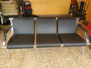Waiting Chair Black 3 Sitter