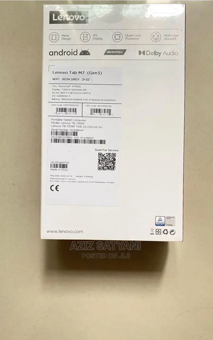 New Lenovo Tab M7 (3rd Gen) 32 GB