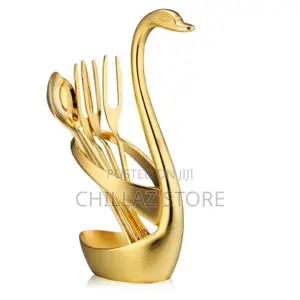 Swan Gold Spoon Holder.