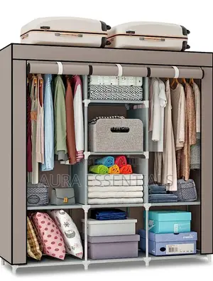 Metallic Frame Wardrobe ( 3 Colums)
