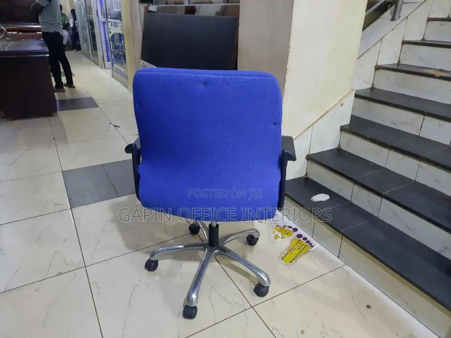 Blue Short Back Chair