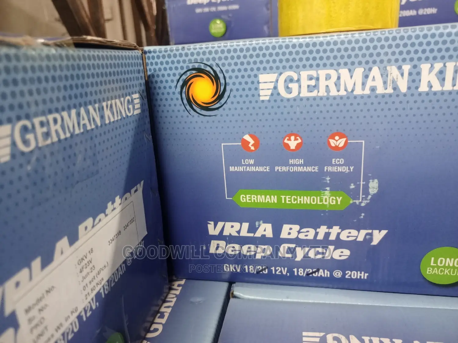 18ah German King Batteries for Solar