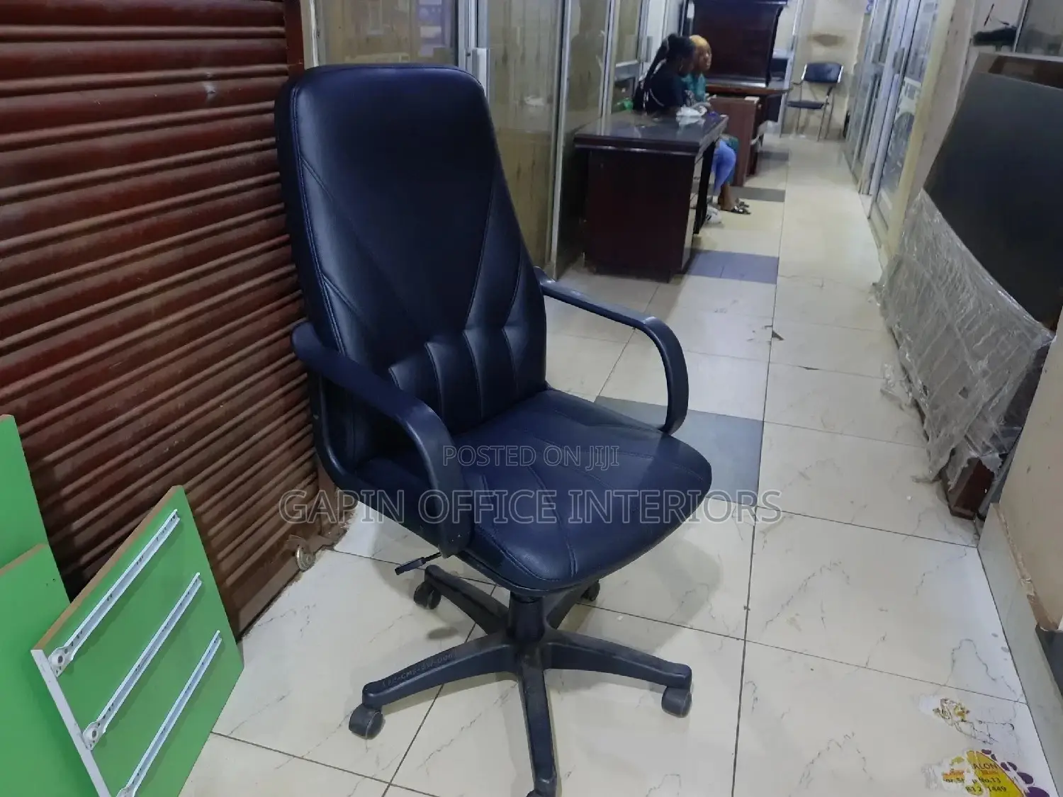 Leathered Long Back Chair