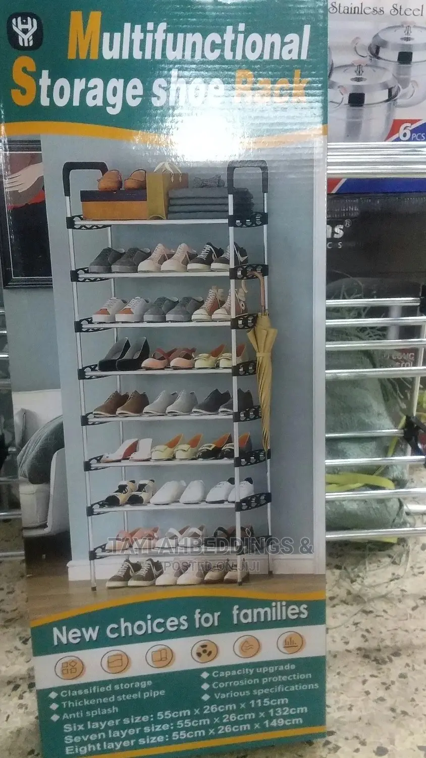 Multi Function Storage Steel Shoe Rack