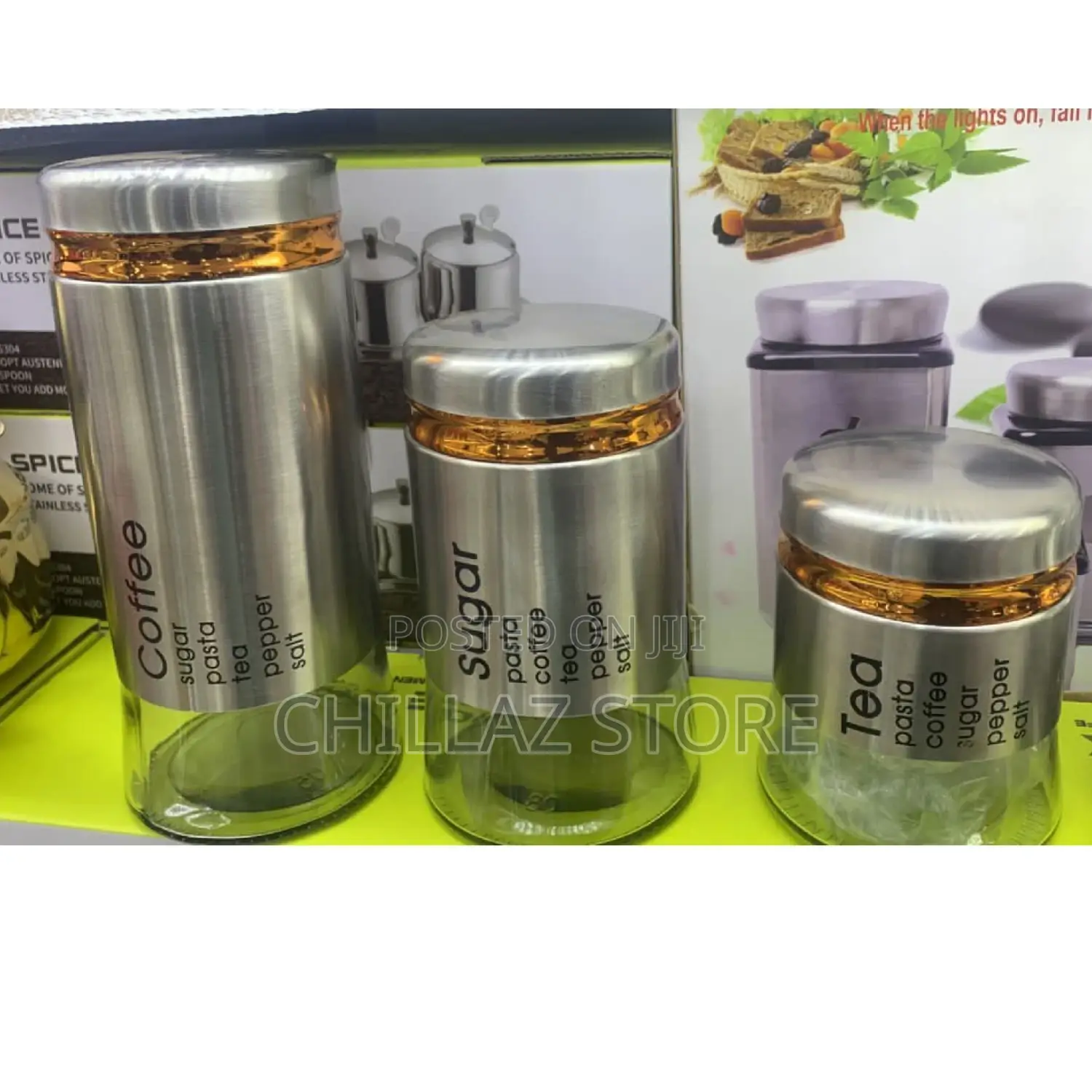 3pcs Sugar Bowl Food Storage Containers