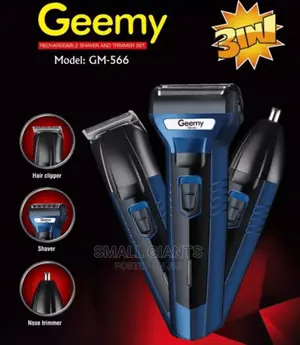 Geemy 3 in 1 GM-566 Rechargeable Shave and Trimmer Set