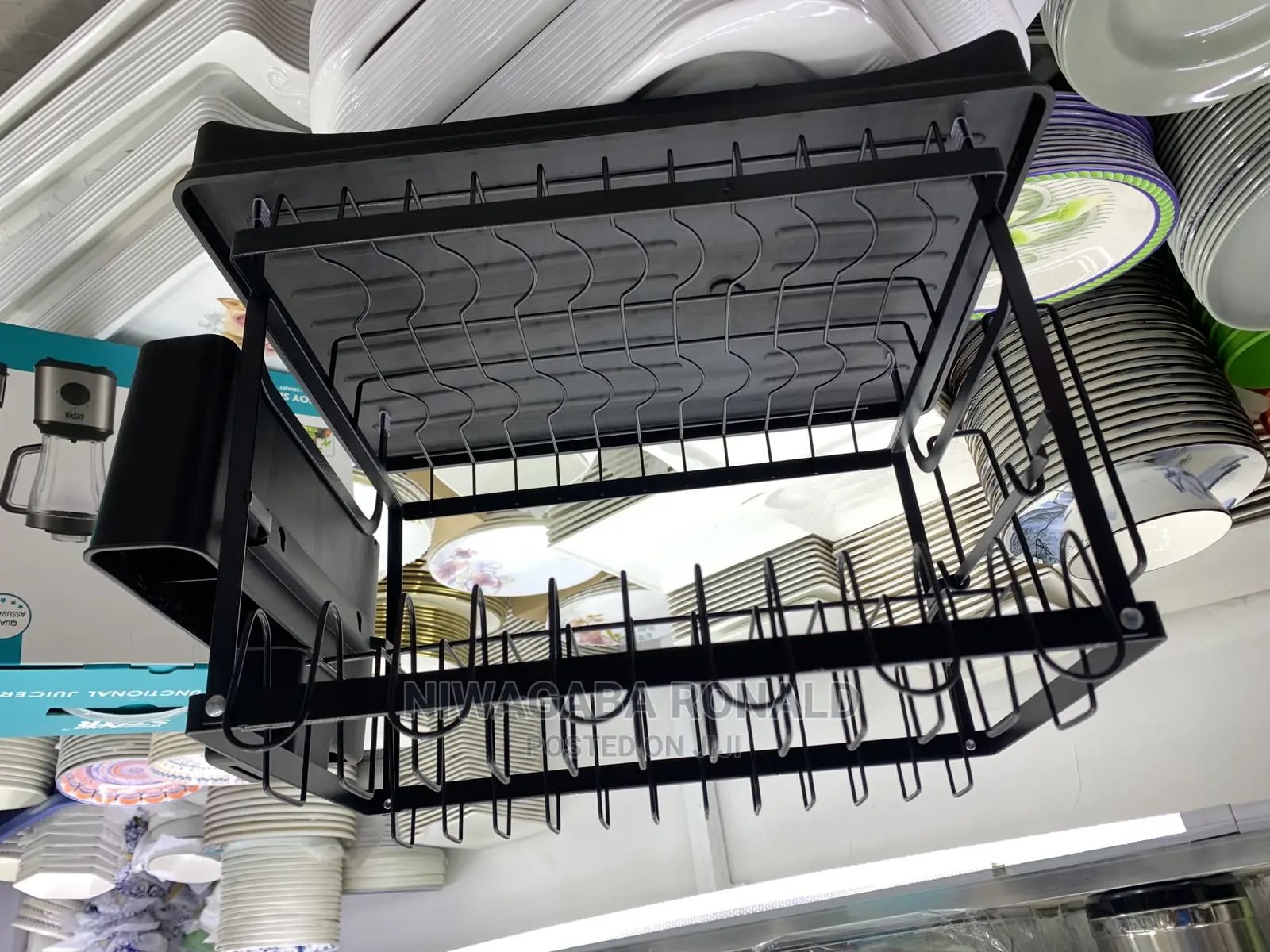 Classic Heavy Duty Plate Rack Black